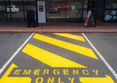 Emergency Only Car Park Line Marking